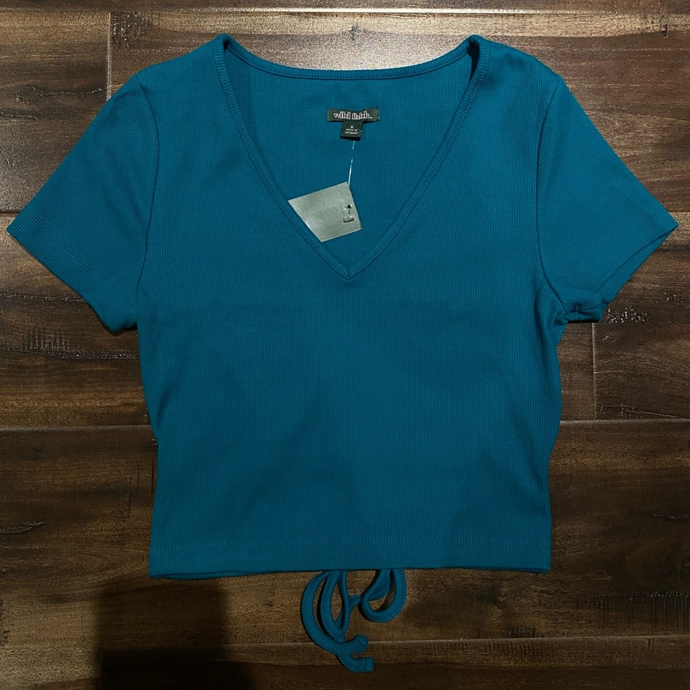 Wild Fable Women's Short Sleeve V-Neck Baby T-Shirt